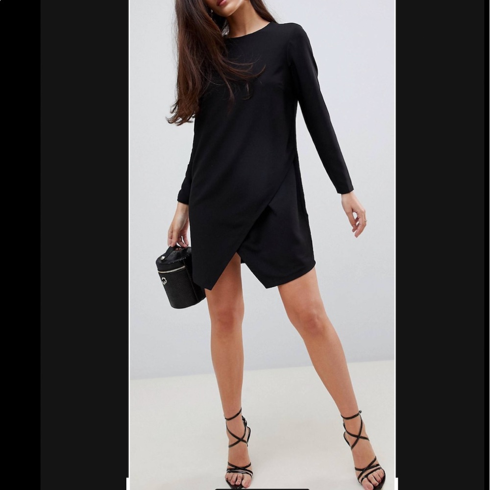 ASOS asymmetric clean shift mini dress